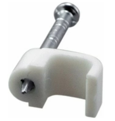 Изображение товара Крепежные скобы Rexant 07-4206 для монтажа 50 шт белого цвета