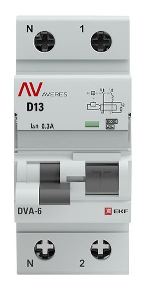 фото Автомат дифференциальный EKF rcbo6-1pn-13D-300-a-av в Красноярске