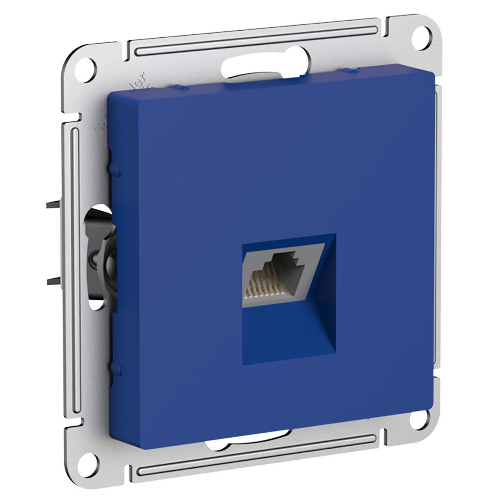 

Розетка компьютерная Systeme Electric ATN001186 AtlasDesign RJ45, кат. 6A, механизм, аквамарин, ATN001186