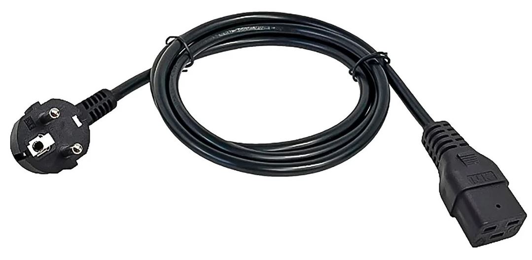 

Кабель питания ITK PC-C19D-2M 3x1,5 2М C19-Schuko, PC-C19D-2M