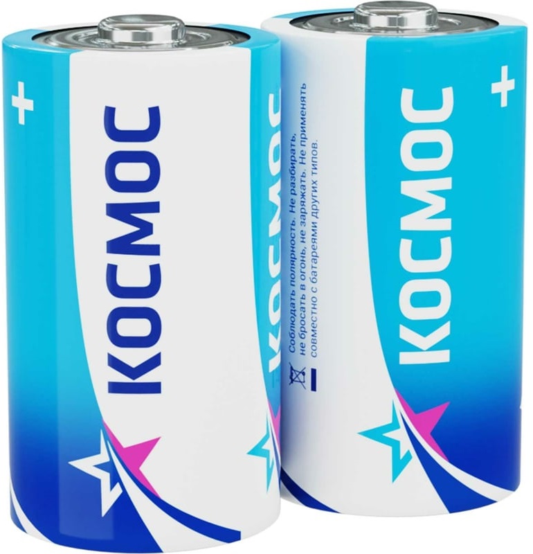 

Батарейка Космос KOCR20 солевые, 2 шт, D (LR20, R20, UM1), KOCR20