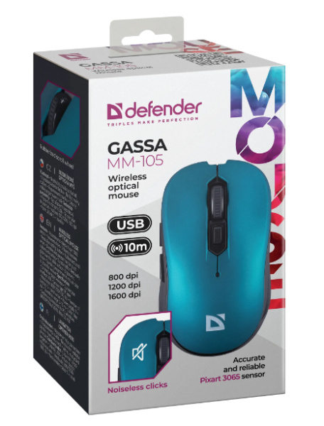фото Мышь Wireless Defender Gassa MM-105 в Уфе