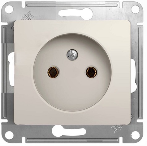

Розетка Schneider Electric GSL000941 GLOSSA без заземления (молочный), GSL000941