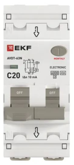 фото Автомат дифференциальный EKF D63N26EA20C10 в Челябинске