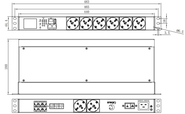 фото Блок розеток  Cabeus SMART-PDU-C20-8S22-CM