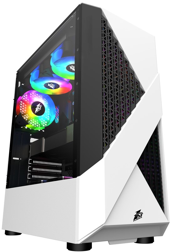 

Корпус ATX 1STPLAYER FIREROSE F3-A черный/белый, без БП, с окном, 2*USB 2.0, USB 3.0, audio, FIREROSE F3-A