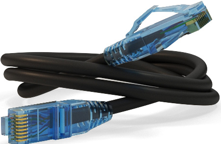 фото Кабель патч-корд U/UTP 6 кат. 1м Hyperline PC-LPM-UTP-RJ45-RJ45-C6-1M-LSZH-BK в Волгограде