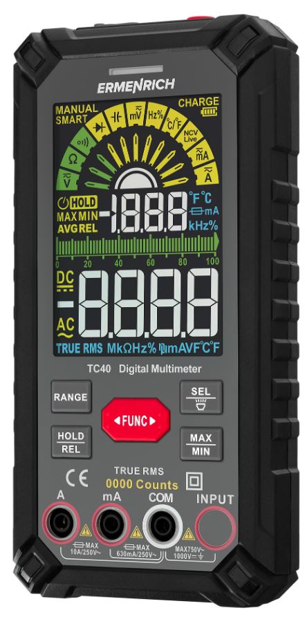 

Мультиметр цифровой Ermenrich 82992 Zing TC40, 82992