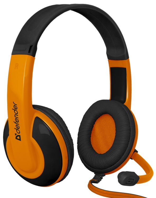

Гарнитура проводная Defender Warhead G-120 64099 черный/оранжевый, 2 м, Warhead G-120