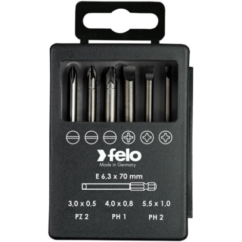 Изображение товара Набор бит Felo 03092716 универсальные 6 шт длина 70 мм для шуруповерта