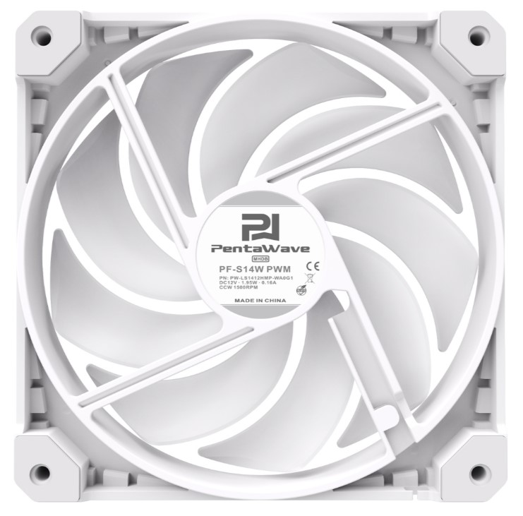 

Вентилятор для корпуса PentaWave PF-S14W PWM 140x140x25mm, 500-1500rpm, 68CFM, 29.2dBA, 4-pin PWM, PF-S14W PWM