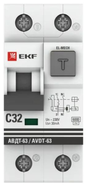 фото Автомат дифференциальный EKF DA63-32-30-AC в Санкт-Петербургe