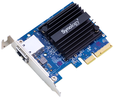 

Сетевая карта Synology E10G18-T1 10 Gigabit Single port RJ-45 PCIe 3.0 4x adapter(incl LP and FH bracket), E10G18-T1