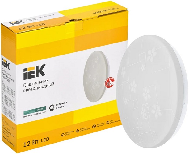 

Светильник светодиодный IEK LDPB0-2002-12-4000-K01 ДПБ 2002 12Вт IP20 4000К круг белый, LDPB0-2002-12-4000-K01