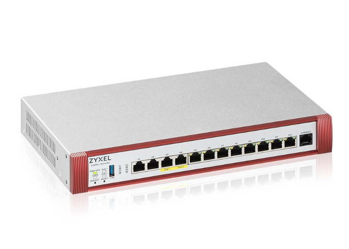 

Межсетевой экран ZYXEL USG FLEX 500H Rack, 2xRJ-45: 1/2.5G (LAN/WAN), 2xRJ-45: 1/2.5G PoE+ (LAN/WAN), 8xRJ-45: 1G (LAN/WAN), 1xUSB3.0, USG FLEX 500H