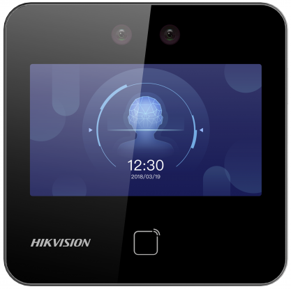 

Терминал доступа HIKVISION DS-K1T343MX с распознаванием лиц (Mifare 1) 4.3" цветной сенсорный экран; 2Мп широкоугольный объектив x 2 1,500 лицUP5.0,, DS-K1T343MX