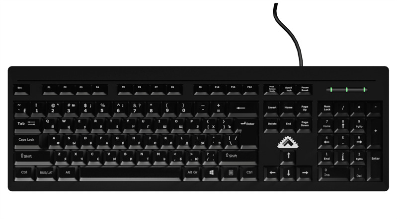 

Клавиатура БЕШТАУ КЛ104РУ проводная 104 клавиши, USB, 1,8м, Цвет русской/латинской раскладки (Белый/Белый) лазерная гравировка, черный МИНПРОМТОРГ (МП, КЛ104РУ