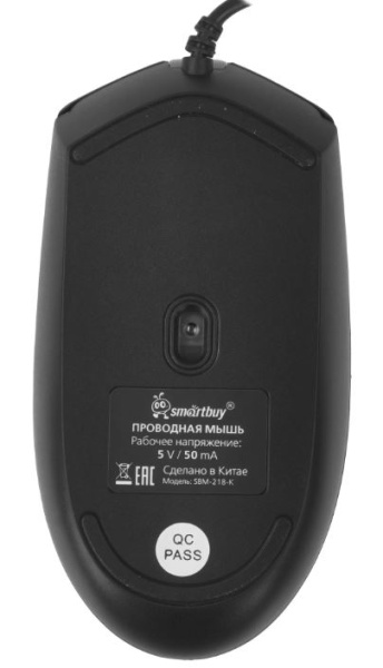 фото Оптическая светодиодная мышь SmartBuy SBM-218-K, Черный, [SBM-218-K] в Уфе