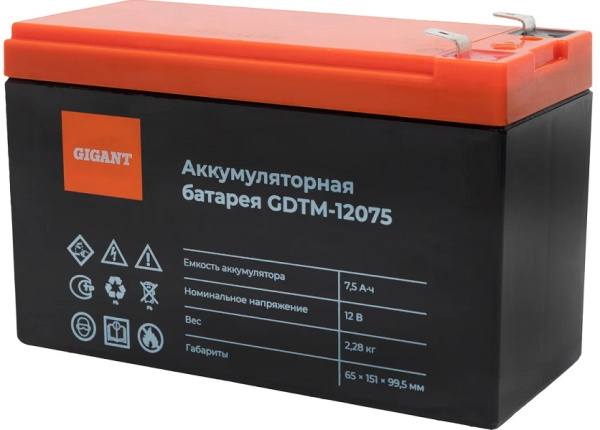 фото Батарея аккумуляторная Gigant GDTM-12075