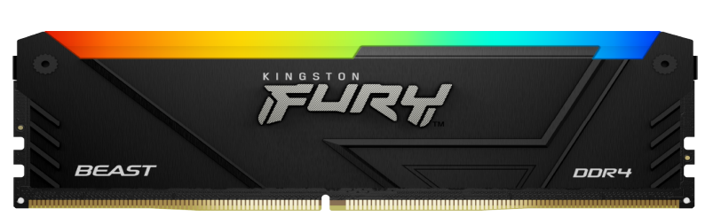 

Модуль памяти DDR4 32GB Kingston FURY KF436C18BB2A/32 Beast RGB Black XMP 3600MHz CL18 2RX8 1.35V 288-pin 16Gbit, KF436C18BB2A/32