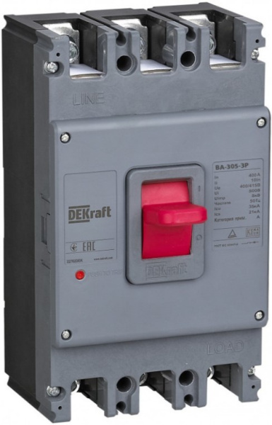 Изображение товара Автоматический выключатель для защиты двигателя DEKraft 22820DEK серия ВА-300М