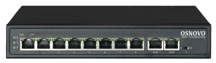 

Коммутатор PoE OSNOVO SW-21000(120W) на 10 RJ45 портов, 8 x FE (10/100 Base-T) с поддержкой PoE (IEEE 802.3af/at), 2 x FE (10/100 Base-T). Соответству, SW-21000(120W)