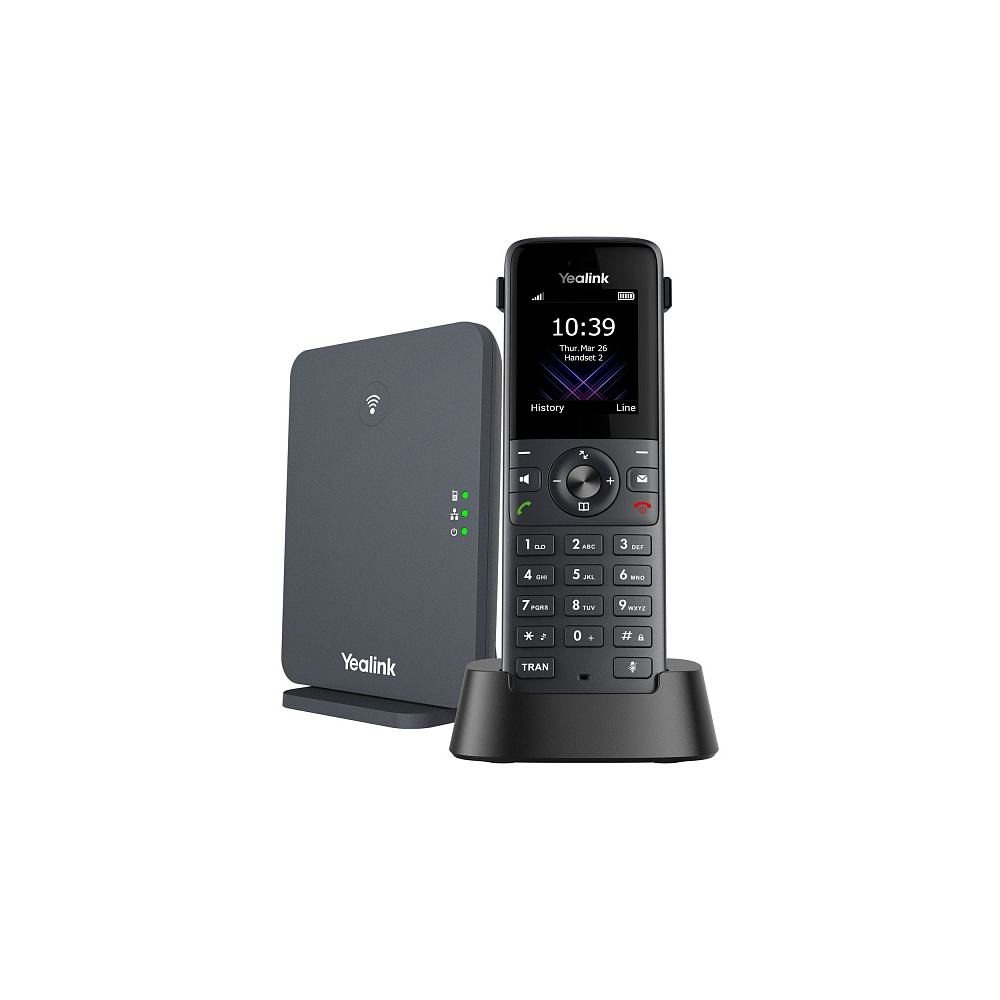 

Телефон DECT Yealink W73P (база W70B+трубка W73H) до 10 SIP-аккаунтов, до 10 трубок на базу, до 20 одновременных вызовов, W73P