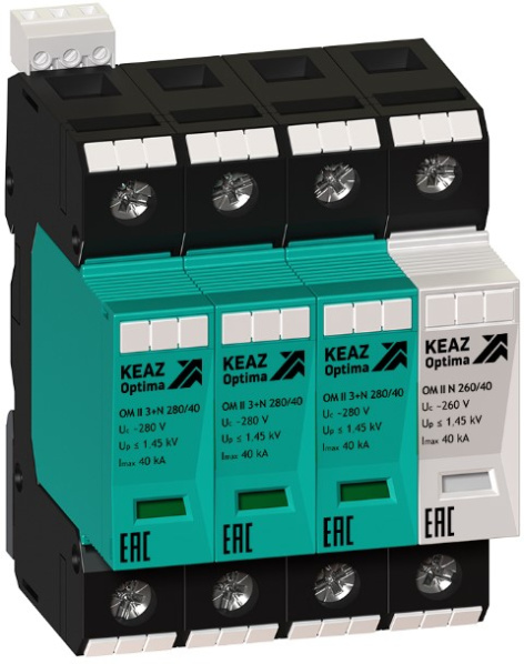 Изображение товара Ограничитель КЭАЗ 114311 защита от перенапряжений 3P+N 230 В