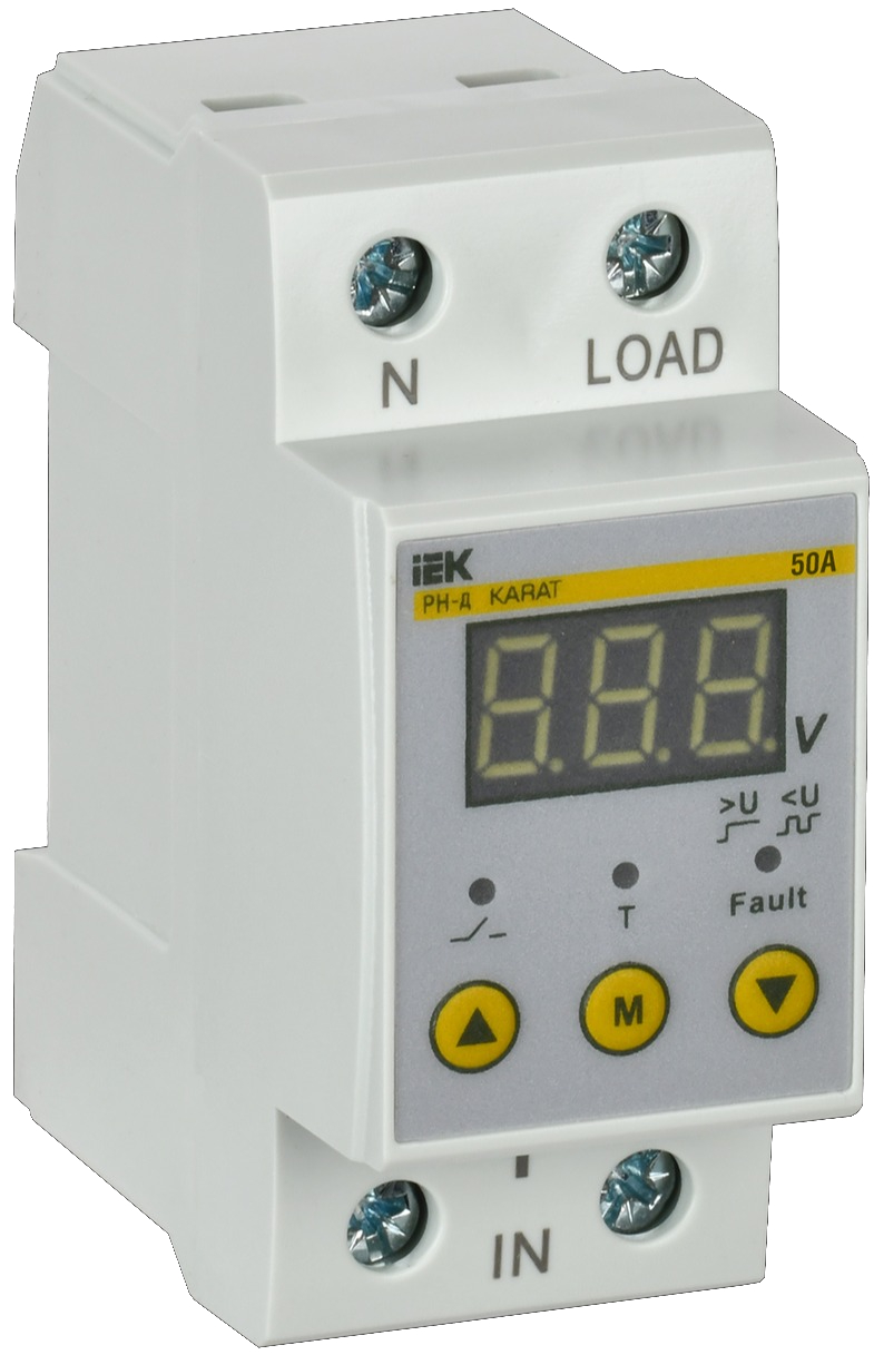 

Реле напряжения IEK IVR21-1-50 РН-д однофазное 36мм 50А, IVR21-1-50