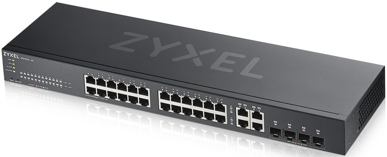 

Коммутатор управляемый ZYXEL GS1920-24V2-EU0101F интеллектуальный Gigabit Ethernet с 24 разъемами RJ-45 и 4 SFP-слотами совмещенными с разъемами RJ-45, GS1920-24V2-EU0101F