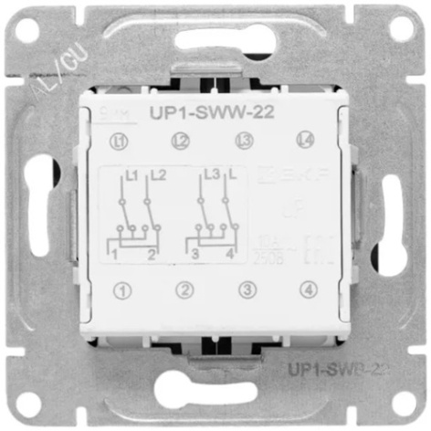 фото Переключатель двухклавишный  EKF UP1-SWB-22 в Омске
