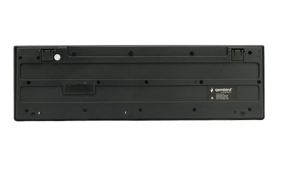

Клавиатура и мышь Wireless Gembird KBS-6000 черный, 2.4ГГц, 1600 DPI, мини-приемник-USB, KBS-6000