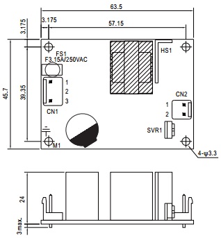 

Преобразователь AC-DC сетевой Mean Well EPS-15-5 15Вт, мощность без нагрузки <0.3Вт, вход 85…264V AC, 47…63Гц /120…370В DC, выход 5В/3A, изоляция 3000, EPS-15-5