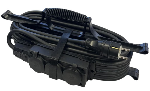 Изображение товара Удлинитель iTOK i-CONNECT-COLOR-SUR-PVS-310-3-54-40-BLACK 2200 Вт IP54 40 м
