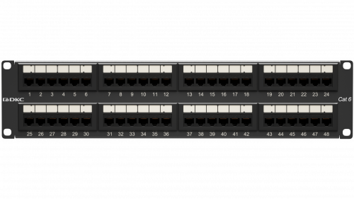 

Патч-панель DKC RN6PPU242 19",2U,CAT6, 48 портов RJ45, неэкранированная, "RAM telecom", RN6PPU242