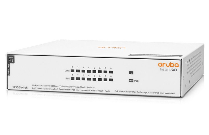 

Коммутатор Aruba R8R46A Instant On 1430 8G Class4 PoE 64W Switch, R8R46A