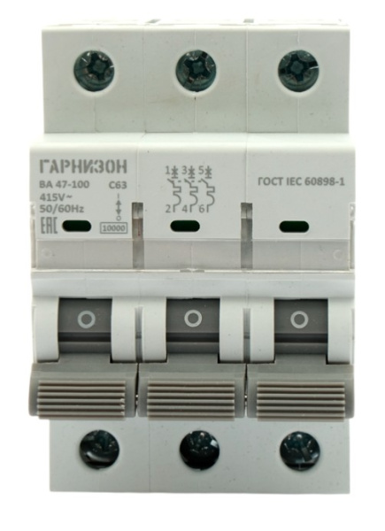 фото Автоматический выключатель  Гарнизон CB-47100-3-63-10-C