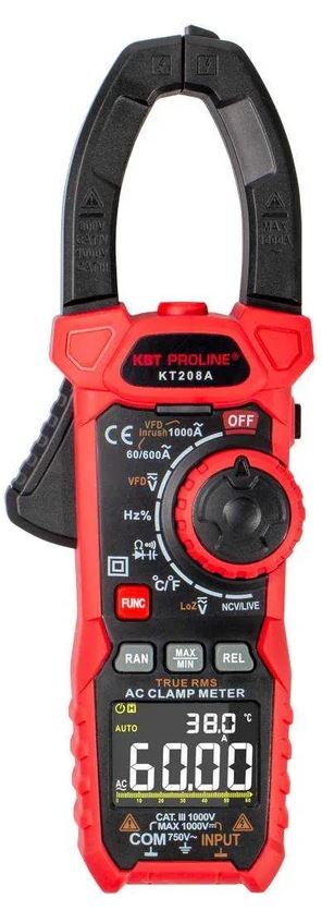 

Токовые клещи цифровые КВТ 79131 КТ 208А серия PROLINE, 79131