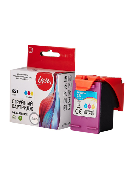 фото Картридж струйный Sakura C2P11AE (№651 Tri-colour) в Екатеринбурге