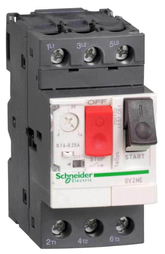 

Автоматический выключатель Schneider Electric GV2ME01 с комбинированным расцепителем (0.1-0.16А) GV2, GV2ME01