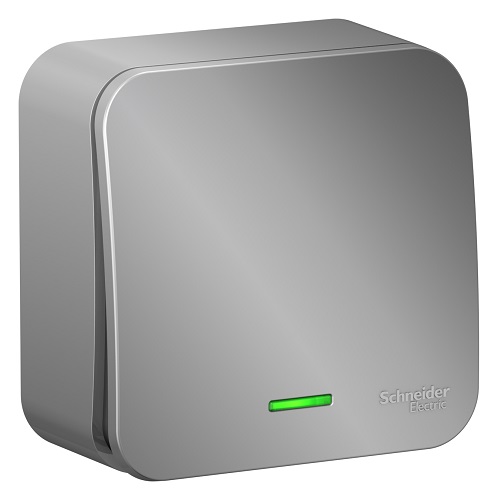 

Выключатель Schneider Electric BLNVA101113 1-клавишный с подсветкой 10А, 250B, изолир. пластина Алюминий наруж, BLNVA101113