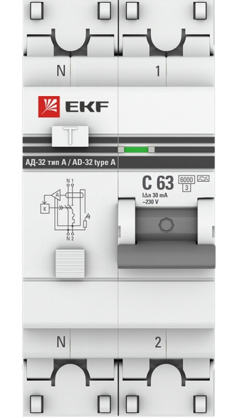 фото Автомат дифференциальный EKF DA32-6-63-30-a-pro в Перми