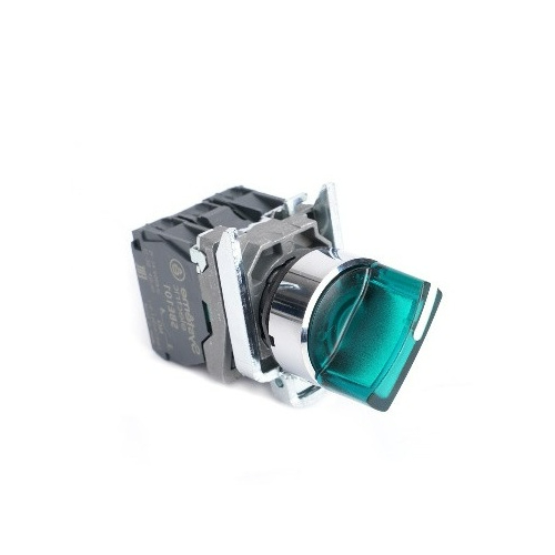 

Переключатель Systeme Electric SB4BK133B5 SB4 с подсвет в сборе 22мм 3поз зел с фикс металл 24В DC 1НО+1НЗ, SB4BK133B5