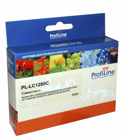 

Картридж ProfiLine PL-LC1280C-C PL_LC1280XLC_C для принтеров Brother LC1280C MFC-J6510DW/6710DW/6910DW Cyan водн ProfiLine, PL-LC1280C-C
