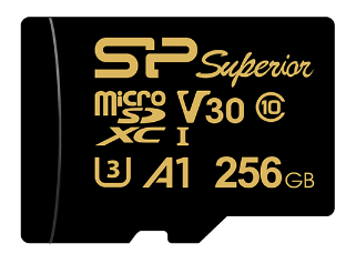 

Карта памяти MicroSDXC 256GB Silicon Power Superior Golden A1 Class 10 UHS-I U3 A1 100/80 Mb/s (SD а, Superior Golden A1
