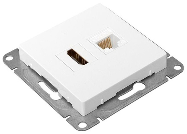 фото Розетка HDMI  EKF UP1-SOW-HDMI+RJ45 в Воронеже