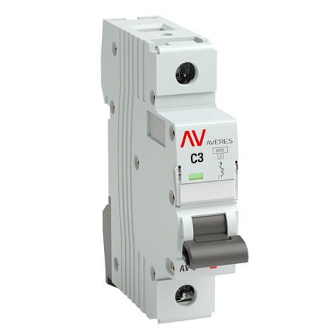 Изображение товара Автоматический выключатель EKF mcb6-1-03C-av для защиты цепей 3 А 230 В IP20