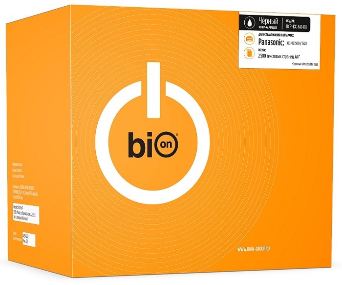 

Картридж BION BCR-KX-FAT410 KX-FAT410 для Panasonic KX-MB1500/1507/1520 (2500 стр.), Черный, BCR-KX-FAT410