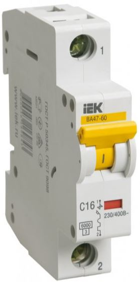 Изображение товара Автоматический выключатель IEK MVA20-1-003-D для защиты электросетей 230 В IP20