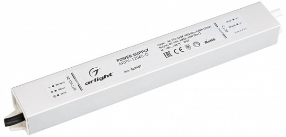 

Блок питания Arlight ARPV-12045-D 022457 12V, 3.8A, 45W, IP67, металл, ARPV-12045-D